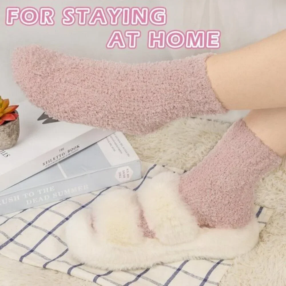 7-Pair Women’s Winter Fuzzy Socks Cozy Fluffy Warm Christmas Gift Set
